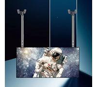 Adjustable Ceiling TV Mount for 55-86 Inch TVs, Height-Adjustable, Space-Saving Design, Universal Fit, Ideal for Home Theater and Entertainment Spaces.