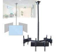 Adjustable Ceiling TV Mount for Flat Screens, 1.2-2m Height Range, Max VESA 400x400mm, Multi-Screen Setup Solution