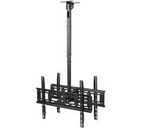 Adjustable Ceiling TV Mount for Flat Screens, Dual-Sided Telescoping Design, Ideal for Indoor and Outdoor Use
