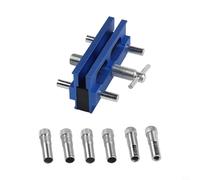 Adjustable Centering Dowel Jig Kit with 6PCS Drill Bushings for for Precision Woodworking, Furniture Building and Railing Installation, Made of