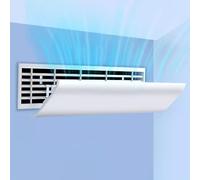 Adjustable Central Air Conditioner Deflector, Width 7.9in, Side Mounted Air Conditioner Vent Cover, Prevent Cold Air from Direct Blowing (Color : White, Size : 120cm/47.2in)
