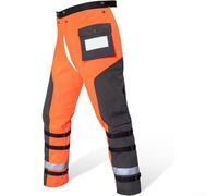 Adjustable Chainsaw-Chaps 9 Layer Protective Logging Pants for Men and Women, Lightweight Safety Gear with Belt and Leg Straps for Outdoor Cutting in Orange(L)