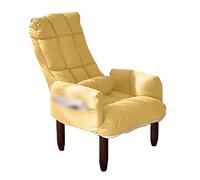 Adjustable Chaise Lounge Armchair with Sleep Function Wooden Frame Padded Fabric Accent Chair Side Pockets Ideal for Living Room & Relaxation Reading