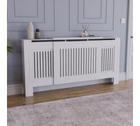 (Adjustable) Chelsea Radiator Heater Cover Slatted White