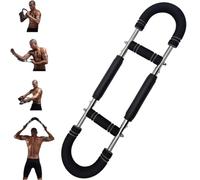 Adjustable Chest & Arm Workout Equipment, Portable Strength Training Bar For Full Upper Body Exercise, Detachable Design Gray Black Spring 50KG