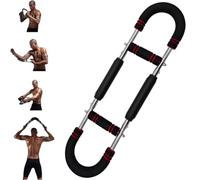 Adjustable Chest & Arm Workout Equipment, Portable Strength Training Bar For Full Upper Body Exercise, Detachable Design Blue Black Spring30KG