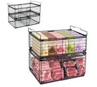 Adjustable Chest Freezer Baskets, 2 Pack Freezer Storage Baskets