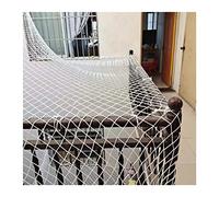 Adjustable Children's Safety Net - Nylon Fall Protection for Balconies & Stairs - Indoor/Outdoor Use - White Climbing Net for Child Safety and Security