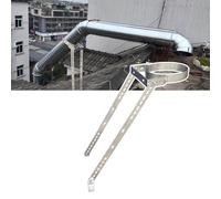 Adjustable Chimney Pipe Bracket Kit for Furnace & Drainage - Easy Install Stove Stack Support with Fixed Legs, Floor/Roof Mounting, 18 cm (7.1 in) Diameter