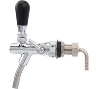 Adjustable Chrome Beer Faucet with Ball Lock Disconnect - Home Brewing Draft Dispenser for Keg Beer Accessories(Adjust Beer Faucet)
