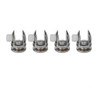 Adjustable Clamp Clips for Glass Shelves with Screw Fitting for 5mm to 8mm Thick Glass, Zinc Alloy Material, 4 Pieces for Kitchen and Bathroom Use