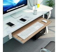 Adjustable Clamp Keyboard Tray with Sliding Platform & Armrest, Desk Space Saver & Mouse Support, Solution for Improved Workspace nization