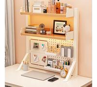 Adjustable Clamp-On Desk Organizer Shelf - Desktop Bookshelf & Storage Solution for College Students & Dorms Efficient Desk Organizer & Bookcase for Maximum Space Saving