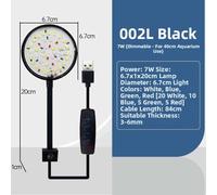 Adjustable Clip-On Aquarium Light for Turtle & Fish Tanks, USB-Powered 360-Degree Rotating Lamp, 5W/7W Flicker-Free Light with ABS Construction (7w)