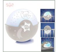 Adjustable Clip-on Starry Night Projector & Musical Light for Nursery, Grey