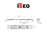 ISEO FRANCE SAS (CAVERS) BFA40249 Central Strike Adjustable 29x229mm ISEO for Lock Performa-038630, NSP