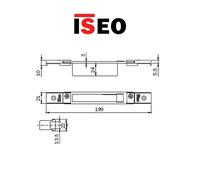 Adjustable Closed Counterplate For Central Lock Iseo Art. 0387011