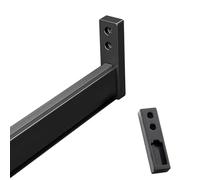 Adjustable Closet Hanging Rod Black Wardrobe Rail 20-60 Inches Modern Non-Slip Garment Bar for Cloakroom Clothes Hanging Solution with Silence Strip