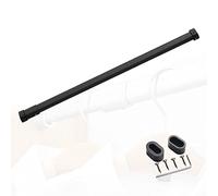 Adjustable Closet Rod Black Aluminium Tension Rod with Support Clamp for Wardrobe Cupboard Laundry Room & Shower Fits 42 60cm Spaces