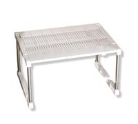 Adjustable Closet Storage Bracket - Expandable Wardrobe Divider & for Clothes Shoes Bathroom Kitchen - Space-Saving Shelf White L32-40cm H38cm