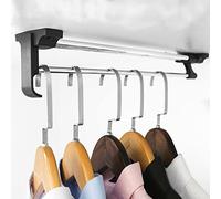 Adjustable Clothes Rail for Wardrobe - Extendable Coat & Pants Hanr 25-50cm Closet nizer Sliding Rail Ch h 450mm/18inch - Space-Saving Solut