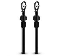 Adjustable Clothesline Prop Pole - Telescopic Laundry Line Support with Hook Heavy Duty Steel Washing Line Pole for Outdoor Garden & Yard Drying Pack Of 2 1.2m- 2.4m