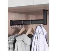 Adjustable Clothing Rack - L-Shaped 15cm Long Expands to 140cm Complete Kit Metal Clothes Hanger for Space-Saving Storage Perfect for Home or Retail Use