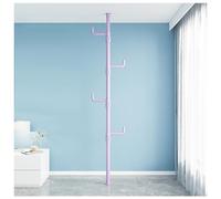Adjustable Clothing Rack with 3/4/5/6 Tiers Floor-to-Ceiling Design with Corner Tension Rod - Sturdy Clothes Hanger for Living Room Balcony and Bedroom Storage.