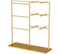 Adjustable Clothing Storage Rack, Wall Mounted Hanger, Independent Clothing Store Boutique Retail Lingerie Hanger(Gold,150x40x130CM)