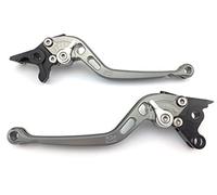 Adjustable clutch and brake lever Avdb-moto Pair of Long Anodized Aluminum Levers compatible for CB600 for Hornet 600 1998-2006 for Hornet 600S 2001-2004( Titanium/Silver)