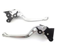 Adjustable clutch and brake lever Avdb-moto Pair of Long Anodized Aluminum Levers compatible for CB600 for Hornet 600 1998-2006 for Hornet 600S 2001-2004( Silver/Black)