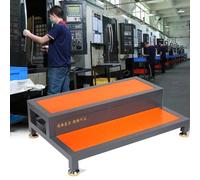 Adjustable CNC Machine Work Platform, Heavy Duty Non-slip Outdoor Prefab Step for Mobile Home/Patio/Steep Hills/Deck Stairs/Above Ground Pool, Load 3000KG(51x26x12in/130x66x31cm)
