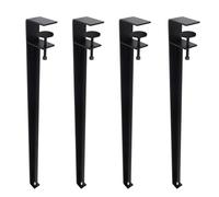 Adjustable Coffee Table Workbench Legs Set of 4 F shaped Clamp on Table Legs Easy Fit No Drill Installation Schwarz 71cm