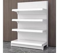 Adjustable Cold Rolled Steel Open Shelving Rack Versatile 93cm White Storage Solution for Stores Markets and Drugstores Assembleable & Expandable Design