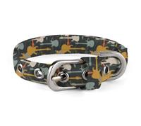 Adjustable Colorful Electric Guitars Collection Dog Collar,Comfortable Pet Collar for Small to Medium Dogs