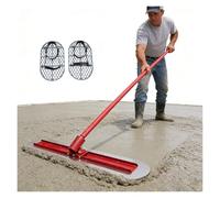 Adjustable Concrete Finishing Trowel Bull Float, Lightweight Concrete Trowel Tool Kit with 4 Extendable Handles & 360°Bracket, for Road Surface(with Shoes,Trowel 120x30 cm)