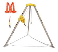 Adjustable Confined Space Rescue Kit - Fall Arrest Safety Harness & Winch for Emergency Firefighting Industrial Rescue Operations & Safety Compliance