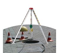 Adjustable Confined Space Tripod Kit Safety Self-Locking Emergency Rescue with Winch & Fall Arrest Device Fire Safety Rescue Equipment