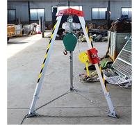 Adjustable Confined Space Tripod Rescue Kit - Emergency Tripod 98'' 82'' 65'' with Self-Locking Winch & Fall Arrest Device for Safe Rescue s