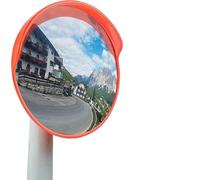 Adjustable Convex Traffic Mirror Orange Wide Angle Convex Safety Mirror With Wall Bracket For Parking Blind Spots 60-100cm(80CM)