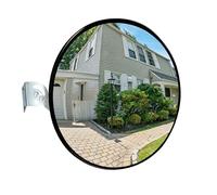 Adjustable Convex Traffic Mirror, Safety Convex Mirror, 45 cm Driveway Mirror with Wall Mount Bracket, Safety Mirror, 130 Degree Wide Angle Security Curved Road Mirrors for Garage, Traffic, Office