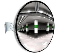 Adjustable Convex Traffic Mirror, with Adjustable Wall Fixing Bracket, 130 Degree Wide Angle Security Curved Road Mirrors 45cm, for Road Safety Shop Security, Garage, Traffic, Driveways, Warehouse