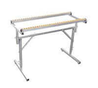Adjustable Conveyor Roller Stand, Heavy-Duty Folding Support with 52 Pulleys for Table Saws and Planers in Woodworking Workshops