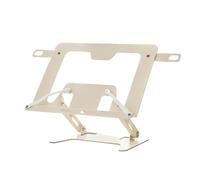 Adjustable Cookbook Stand with Page Clips, Foldable Recipe Holder for Kitchen and Desk Use
