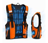 Adjustable Cooling Vest with Ice Pack and Fans for Men and Women Orange