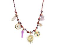 Adjustable Copper Chain Necklace With Marine Life Charm Including Seashells Starfishes And Pearls Accent For Casual Wear Vacation Layer Chain Necklace