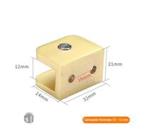 Adjustable Copper Glass Shelf Bracket for Strong Support of Thick Glass Installations (L )