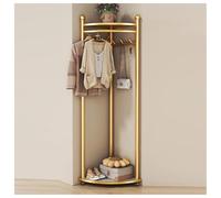 Adjustable Corner Coat Rack with Sturdy Carbon Steel Storage Shelf for Home Entryway Bedroom Living Room - Space-Saving Clothing nizer White