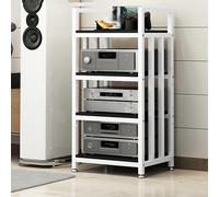 Adjustable Corner Multima AV Stand for Turntable - Versatile Wooden Cabinet TV Support & Height Adjustable Entertainment Center Rack