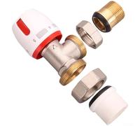 Adjustable Corner Radiator Valve Kit with Robust Brass Construction for Accurate Temperature Control and Frost Protection in Various Heating Devices
